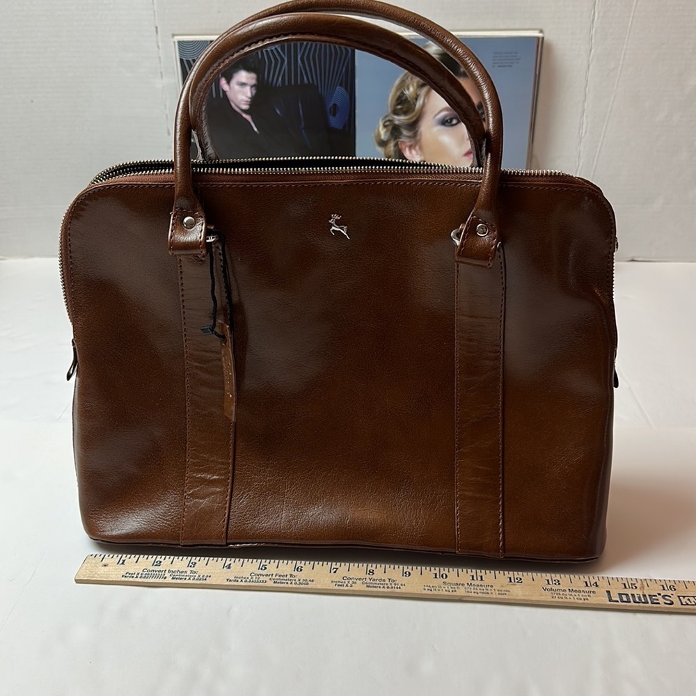Ashwood Brown Leather Gina Bridge Tote Satchel Bag - Picture 2 of 16